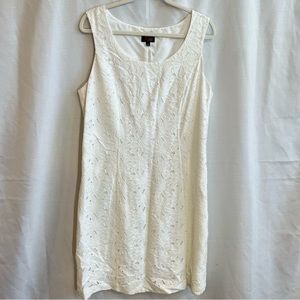 JM Studio by John Meyer white lace sleeveless sheath dress size 14